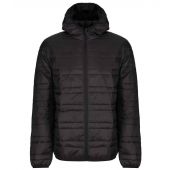 Regatta Firedown Packaway Hooded Baffle Jacket - Black/Black Size 3XL