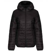 Regatta Ladies Firedown Packaway Hooded Baffle Jacket - Black/Black Size 20