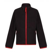Regatta Kids Full Zip Micro Fleece Jacket - Black/Classic Red Size 34