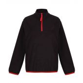 Regatta Kids Half Zip Micro Fleece Jacket - Black/Classic Red Size 34