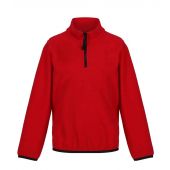Regatta Kids Half Zip Micro Fleece Jacket - Classic Red/Black Size 34