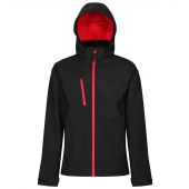Regatta Venturer Three Layer Hooded Soft Shell Jacket - Black/Classic Red Size 3XL