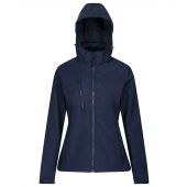 Regatta Ladies Venturer Three Layer Hooded Soft Shell Jacket - Navy/Navy Size 20