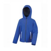 Result Core Kids TX Performance Hooded Soft Shell Jacket - Royal Blue/Navy Size 13-14