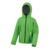 Result Core Kids TX Performance Hooded Soft Shell Jacket - Vivid Green/Black Size 13-14