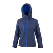Result Core Ladies Hooded Soft Shell Jacket - Navy/Royal Blue Size XXL/18