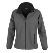 Result Core Ladies Printable Soft Shell Jacket - Charcoal/Black Size XXL/18