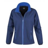 Result Core Ladies Printable Soft Shell Jacket - Navy/Royal Blue Size XXL/18