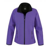 Result Core Ladies Printable Soft Shell Jacket - Purple/Black Size XXL/18