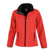 Result Core Ladies Printable Soft Shell Jacket - Red/Black Size XXL/18