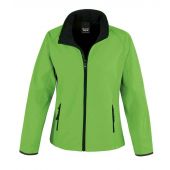 Result Core Ladies Printable Soft Shell Jacket - Vivid Green/Black Size XXL/18