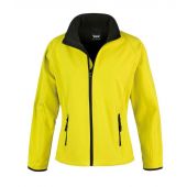 Result Core Ladies Printable Soft Shell Jacket - Yellow/Black Size XXL/18