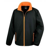 Result Core Printable Soft Shell Jacket - Black/Orange Size 4XL