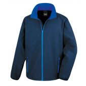 Result Core Printable Soft Shell Jacket - Navy/Royal Blue Size 4XL