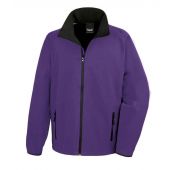 Result Core Printable Soft Shell Jacket - Purple/Black Size S