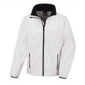 Result Core Printable Soft Shell Jacket - White/Black Size 4XL