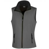 Result Core Ladies Printable Soft Shell Bodywarmer - Charcoal/Black Size XXL/18