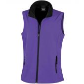 Result Core Ladies Printable Soft Shell Bodywarmer - Purple/Black Size XXL/18