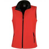 Result Core Ladies Printable Soft Shell Bodywarmer - Red/Black Size XXL/18