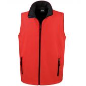 Result Core Printable Soft Shell Bodywarmer - Red/Black Size 4XL