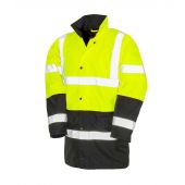 Result Core Motorway Two Tone Safety Jacket - Fluorescent Yellow/Black Size 3XL