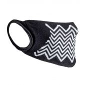 Result ZigZag Anti-Bacterial Face Cover - Black/White Size ONE