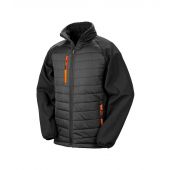 Result Genuine Recycled Compass Padded Jacket - Black/Orange Size 3XL