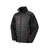 Result Genuine Recycled Compass Padded Jacket - Black/Red Size 3XL
