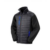 Result Genuine Recycled Compass Padded Jacket - Black/Royal Blue Size XS