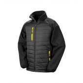Result Genuine Recycled Compass Padded Jacket - Black/Yellow Size 3XL
