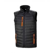 Result Genuine Recycled Compass Padded Gilet - Black/Orange Size 3XL