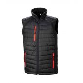 Result Genuine Recycled Compass Padded Gilet - Black/Red Size 3XL