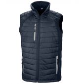 Result Genuine Recycled Compass Padded Gilet - Navy/Grey Size XS