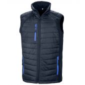 Result Genuine Recycled Compass Padded Gilet - Navy/Royal Blue Size 4XL