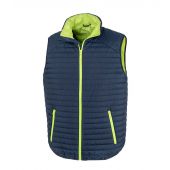 Result Genuine Recycled Thermoquilt Gilet - Navy/Lime Green Size 3XL