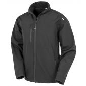 Result Genuine Recycled Three Layer Printable Soft Shell Jacket - Black Size 4XL