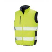 Result Safe-Guard Reversible Soft Padded Gilet - Fluorescent Yellow/Navy Size 4XL