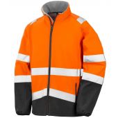 Result Safe-Guard Printable Safety Soft Shell Jacket - Fluorescent Orange/Black Size 4XL