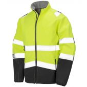 Result Safe-Guard Printable Safety Soft Shell Jacket - Fluorescent Yellow/Black Size 4XL