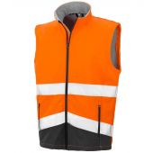 Result Safe-Guard Printable Safety Soft Shell Gilet - Fluorescent Orange/Black Size 4XL