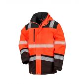 Result Safe-Guard Extreme Tech Printable Soft Shell Safety Jacket - Fluorescent Orange/Black Size 4XL