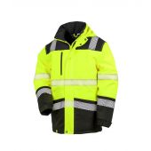 Result Safe-Guard Extreme Tech Printable Soft Shell Safety Jacket - Fluorescent Yellow/Black Size 4XL