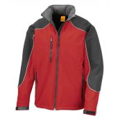 Result Work-Guard Hooded Soft Shell Jacket - Red/Black Size 3XL