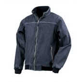 Result Stone Wash Denim Soft Shell Jacket - Washed Navy Size 4XL
