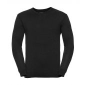 Russell Collection Cotton Acrylic V Neck Sweater - Black Size 4XL