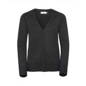 Russell Collection Ladies Cotton Acrylic V Neck Cardigan - Charcoal Marl Size 4XL