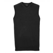 Russell Collection Sleeveless Cotton Acrylic V Neck Sweater - Black Size 4XL