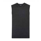 Russell Collection Sleeveless Cotton Acrylic V Neck Sweater - Charcoal Marl Size 4XL