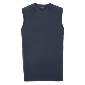 Russell Collection Sleeveless Cotton Acrylic V Neck Sweater - French Navy Size 4XL