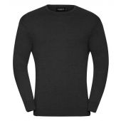 Russell Collection Cotton Acrylic Crew Neck Sweater - Black Size 4XL